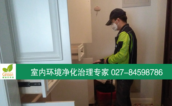 江岸后湖石橋花園新房除甲醛現(xiàn)場(chǎng)